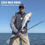 Baitcasting Reels, Baitcasting Fishing Reels, Aviation-Aluminium Spool, Aluminum Star-Shaped Trailer and Handle Arm, Drag Alarm System, 8+1 Stainless Steel Bearing, 6.4:1 Gear Ratio