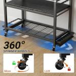 Unikito Fishing Rod Holders for Garage, Large All-in-One Fishing Rod Rack with Hooks, Top Storage Basket and Wheels, Sturdy Easy Assembly Fishing Pole Holder for Garage, Boat, Basement