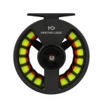 MASTER LOGIC Fly Fishing Reel 5/6wt - Aluminum Alloy Fly Reel with Pre-Loaded Yellow Line Combo, Durable Lightweight Design for Freshwater/Saltwater(Matte Gray)