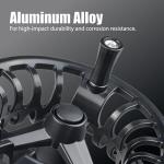 MASTER LOGIC Fly Fishing Reel 5/6wt - Aluminum Alloy Fly Reel with Pre-Loaded Yellow Line Combo, Durable Lightweight Design for Freshwater/Saltwater(Matte Gray)