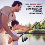 Kalynsung 6.89ft Fishing Rod and Reel Combo, 2PCS Telescopic Carbon Fiber Fishing Rod, Spinning Reels *2, Fishing Line *2, Fishing Hooks Bait Set, Portable Fishing Pole Set with Carrier Bag