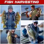 Kalynsung 6.89ft Fishing Rod and Reel Combo, 2PCS Telescopic Carbon Fiber Fishing Rod, Spinning Reels *2, Fishing Line *2, Fishing Hooks Bait Set, Portable Fishing Pole Set with Carrier Bag