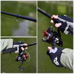 Kalynsung 6.89ft Fishing Rod and Reel Combo, 2PCS Telescopic Carbon Fiber Fishing Rod, Spinning Reels *2, Fishing Line *2, Fishing Hooks Bait Set, Portable Fishing Pole Set with Carrier Bag