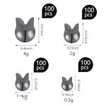 100PCS Split Shot Fishing Weights Round Removable Fishing Sinkers for Fly Bass Fishing Casting 4 Sizes 0.5g 100pcs