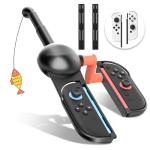 GLDRAM Fishing Rod for Nintendo Switch 2 (2025) & Switch NS/OLED - Realistic Fishing Game Handle Grip Accessory, Compatible with Bass Pro Shops & Fishing Simulators