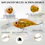 Deep Diving Multi-Jointed Crankbait for Freshwater & Saltwater