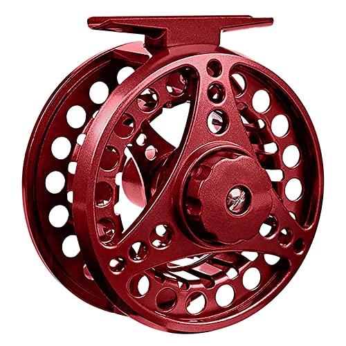 FANGBLUE Fly Fishing Reel Aluminum Alloy 5/6 WT Large Arbor 2+1BB Interchangeable for Saltwater and Freshwater Fly Wheel 5/6 WT (Wine Red)