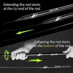 Goture Telescopic Tenkara Fishing Rod Collapsible Crappie Rods 1 Piece Portable Hand Fishing Poles Carbon Fiber Telescoping Stream Ultralight Inshore Carp Bamboo Pole Bass Trout 12 15 18 20 21 24Ft