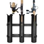 WXYWLIFB Fishing Rod Holder Bracket Tube 3 Rod Rack Wall Mounted Rod Holder Portable Fishing Pole Holders for Boat Truck Kayak Garag (Black)