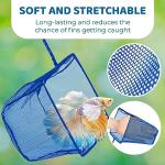SunGrow Betta Fish Net, Secure Delicate Fin, 5x4 Inches with 11 Inches Handle, Extra Soft Nylon Net, Easy Routine Aquarium Tank Maintenance, Fish Tank Supplies