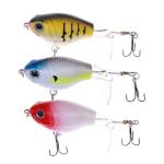 BULUSEL Top Water Fishing Lures, Plopper Fishing Lure, Bass Lures, Baits, Swimbait, Topwater Lure with Triple Hooks(#6)