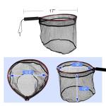 BasicGear Aluminum Fishing Landing Net (Nylon Net Version) – Ultra Soft Nylon Mesh with Lightweight Frame, EVA Floating Non-Slip Grip, Anti-Loss Rope & D-Ring, Fish-Friendly