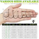 LUCKYFISHING Octopus Hooks Fishing Hooks for Saltwater Freshwater Offset Catfish Hooks for Bass Trout Redfish Fishing Hook Size 6/0-60PCS