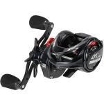 Sougayilang Cool Low Profile Baitcaster Reel - 300 Size, 7.2:1 Gear Ratio, 16lbs Max Drag, Ultra Smooth for Catfish, Musky, Bass,Red-Right Handed