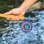 Sougayilang Colorful Fly Fishing Reel, Size 5/6,7/8 CNC-Machined Aluminum Alloy Fly Reel,Powerful Lightweight Fly Reels for Trout Fishing (7/8