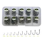 Gxamz 1000pcs 600pcs 300pcs Small Fish Hooks for Freshwater, 10 Specifications of Trout Fishing Hook Set (300pcs, Black)