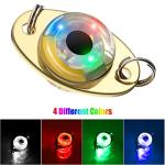 Skylety 20 Pieces LED Fishing Lures Lighted Fishing Spoons Underwater Flasher Bass Halibut Saltwater Trolling Deep Drop LED Lighted Bait Flasher