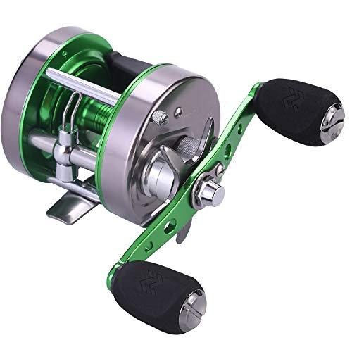 Sougayilang Conventional Reel, Round Baitcasting Fishing Reel for Catfish, Salmon/Steelhead, Striper Bass and Inshore Saltwater Fishing Reel, Reinforced Metal Body