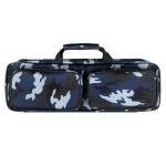 mouhike 17-inch Fishing Tackle Carrier Bag with 2 Front Storage Pockets for Telescopic Rod, Travel Large Capacity Carry Handbag for Collapsible Fishing Tool Accessory