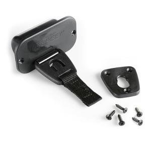 Retractable Rod Straps for Fishing Rods, Gunwale/Deck Mount Self-Retracting Tie-Down Straps, F14200 Rod Saver Strap Fishing Rod Holder, Fishing Pole Holders for Boat Deck, Black - 1 Pack