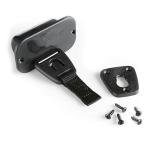 Retractable Rod Straps for Fishing Rods, Gunwale/Deck Mount Self-Retracting Tie-Down Straps, F14200 Rod Saver Strap Fishing Rod Holder, Fishing Pole Holders for Boat Deck, Black - 1 Pack