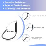 Natufish 25-Pack 2X Strong Weedless Wacky Rig Hooks - Ultra Sharp Neko Rig Circle Weedless Hooks for Bass & Catfish,Saltwater & Freshwater （1#_25PCS）