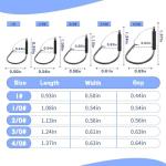 Natufish 25-Pack 2X Strong Weedless Wacky Rig Hooks - Ultra Sharp Neko Rig Circle Weedless Hooks for Bass & Catfish,Saltwater & Freshwater （1#_25PCS）