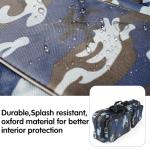 mouhike 17-inch Fishing Tackle Carrier Bag with 2 Front Storage Pockets for Telescopic Rod, Travel Large Capacity Carry Handbag for Collapsible Fishing Tool Accessory