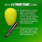 Trout Magnet E-Z Trout Float Fishing Bobbers, Easy Depth Adjustment, Ideal To Drift Small Lures Or Bait 36-Pack
