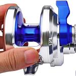 PROBEROS Conventional Reel Trolling Reels - Lever Drag Deep Sea Ocean Big Game Offshore Jigging Fishing Reels - Blue Silver (500, Right)