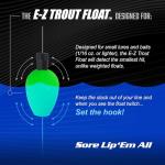 Trout Magnet E-Z Trout Float Fishing Bobbers, Easy Depth Adjustment, Ideal To Drift Small Lures Or Bait 36-Pack