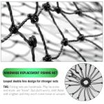 Dovesun Fishing Net Fish Landing Net Foldable Fishing Replacement Net for Freshwater Saltwater Fishing Net Replacement Netting Black Color Handle/Frame Not Included