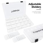 Tripquips 3600 Tackle Trays, Plastic Storage Organizer Box with Removable Dividers - Tackle Boxes - Fishing Tackle Storage - 3700 Tackle Trays - 2 Packs/4 Packs Box Organizer-3600 4 Packs