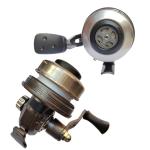 AZEVQOS FY 4000 Spincast Fishing Reel,Handle for Left/Right Retrieve,Push Button Casting 3.9:1 Gear Ratio,l5LB Smooth Drag Includes 45m 4X White Braided Fishing line