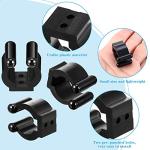 Skylety 40 Pieces Fishing Rod Clips Billiards Cue Clip Pole Rod Holder for Fishing Billiards Snooker Pool Cue Locating Supplies, Black