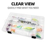 Tripquips 3600 Tackle Trays, Plastic Storage Organizer Box with Removable Dividers - Tackle Boxes - Fishing Tackle Storage - 3700 Tackle Trays - 2 Packs/4 Packs Box Organizer-3600 4 Packs