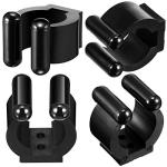 Skylety 40 Pieces Fishing Rod Clips Billiards Cue Clip Pole Rod Holder for Fishing Billiards Snooker Pool Cue Locating Supplies, Black