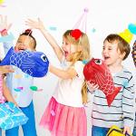 Shappy Fishing Party Favor Fish Drawstring Bags Fish Themed Gift Bag Little Fisherman Candy Goody Treat Bag for Kids Girl Boy (Simple, 16 Pieces)