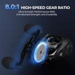 KastKing Spartacus II Plus Baitcasting Reel, DualBalance Magnetic Braking System, 8.0:1 High-Speed Gear Ratio, Ultralight 6 oz, 7+1 MaxiDur Double-Shielded Ball Bearings, Fishing Reels