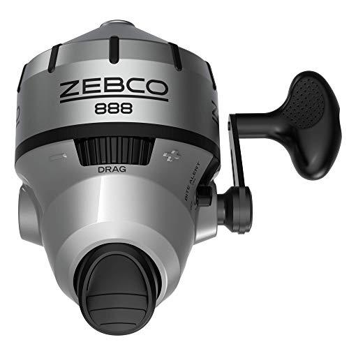 Zebco 888 Spincast Fishing Reel, Size 80 Reel, Changeable Right- or Left-Hand Retrieve, Pre-Spooled with 25-Pound Zebco Fishing Line, Stainless Steel Front Cover, Silver