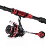 Sougayilang Fishing Rod and Reel Combos, Telescopic Fishing Pole with 12+1BB Spinning Reel for Travel Saltwater Freshwater Fishing-1.8M Rod with 2000 Reel