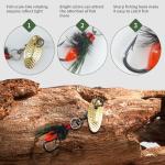 Ryidkcs 5-Pack Artificial Fly Fishing Lures with Spinner Blades, Ideal for Bass, Trout, Sunfish & Pike Fishing