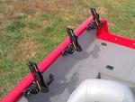 2X Rod Holder for Tracker Boat Versatrack System - with Cannon Rod Holder Installed