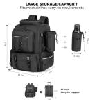 WANOON Fishing Tackle Backpack 45L - Waterproof with Insulated Bait Pocket & Rod Holders | Family Anglers & Novices for Freshwater & Day Fishing Trips