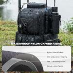 WANOON Fishing Tackle Backpack 45L - Waterproof with Insulated Bait Pocket & Rod Holders | Family Anglers & Novices for Freshwater & Day Fishing Trips