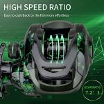 Fishing Baitcasting Reel, Baitcaster Fishing Reels with 18+1BB Stainless Steel Ball Bearings,Magnetic Braking System for Fishing Saltwater Freshwater, Available in 7.2:1 (A:Left-7.2:1)