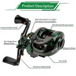 Fishing Baitcasting Reel, Baitcaster Fishing Reels with 18+1BB Stainless Steel Ball Bearings,Magnetic Braking System for Fishing Saltwater Freshwater, Available in 7.2:1 (A:Left-7.2:1)