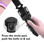 punada Dive Knife - Scuba Diving Knife with holster, 2 Types Sheath 2 Pairs Thigh Leg Straps, Black Premium Divers Knives Shears for Outdoor Spearfishing, Snorkeling