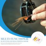 Teyva Daily 10 Pack Mustad Saltwater Duratin Hooks Stainless Steel Clousers Minnow Fishing Hooks Assortment with Box, Saltwater Bass Fish Bait for Fishing Lovers, 5 Style