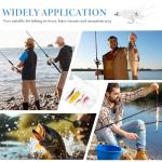 Teyva Daily 10 Pack Mustad Saltwater Duratin Hooks Stainless Steel Clousers Minnow Fishing Hooks Assortment with Box, Saltwater Bass Fish Bait for Fishing Lovers, 5 Style